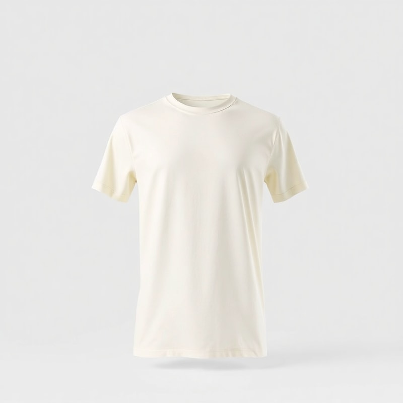 Minimal Logo Tee — Bone