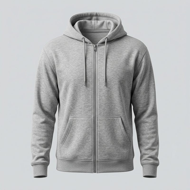 Aura Zip Hoodie — Grey