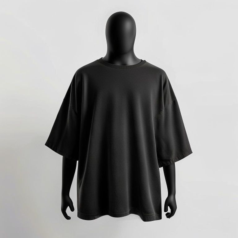 Oversized Aura Tee — Black